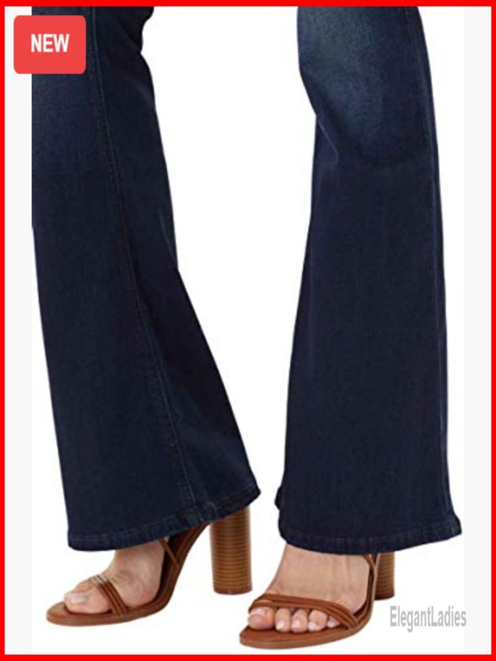 Mid Rise Flare Hem Jeans, Bell Bottom Design, Size 3/25, 33.75" Inseam - Picture 5 of 6